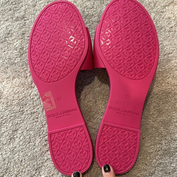 Dolce & Gabbana hot pink Slide Sandals - Picture 3 of 6